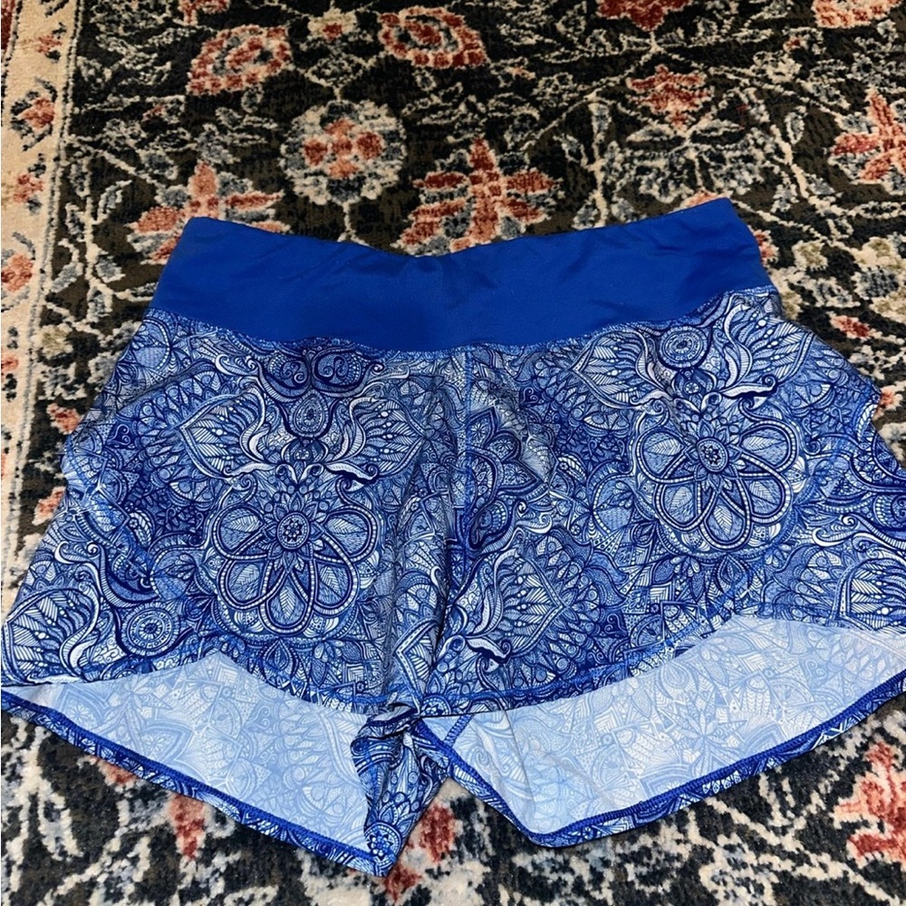 Calia Blue Patterned Athletic Shorts